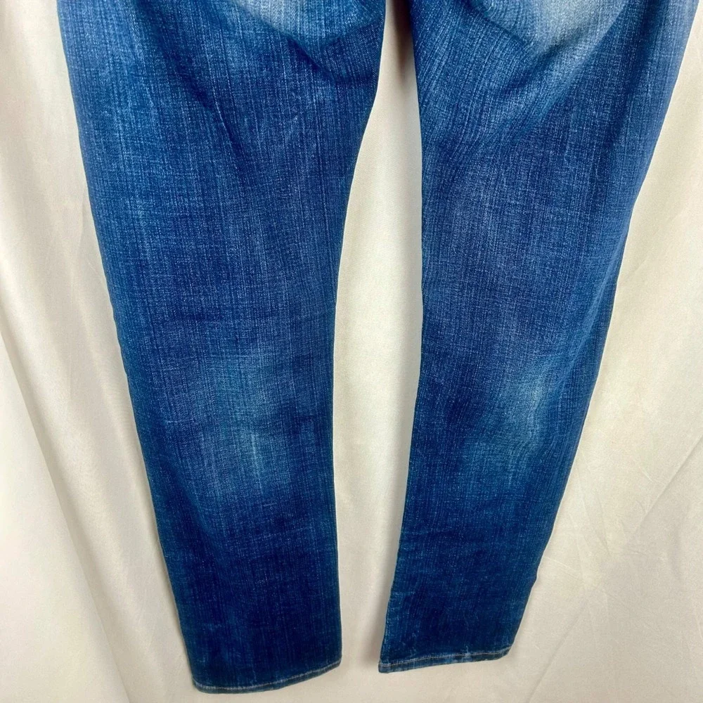 Love Moschino Skinny‎ Jeans Women 30 Blue Adjustable Waist Distressed Stretch